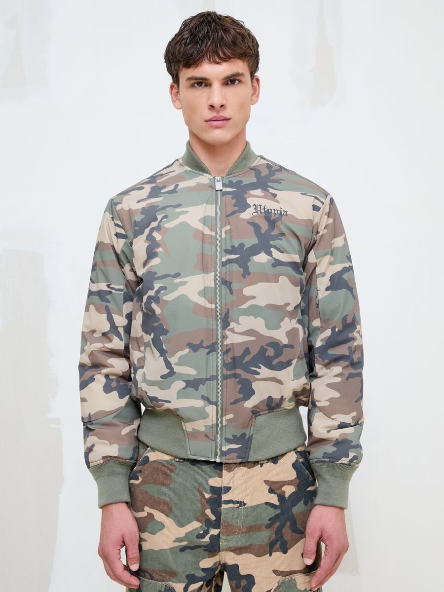 Nylon Bomber Jacket Camo_3