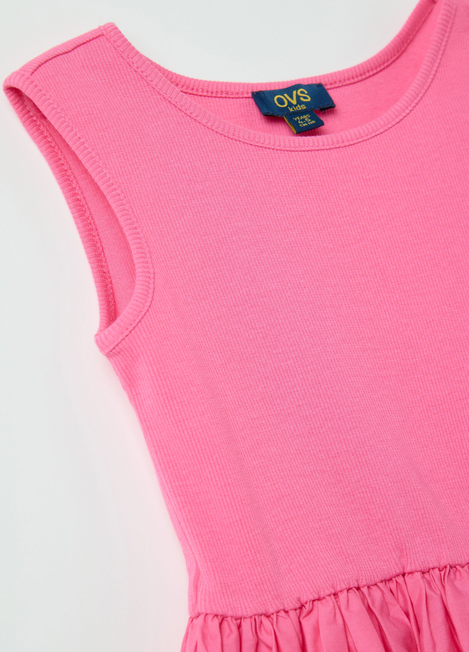 Abito da bambina in cotone rosa regular fit