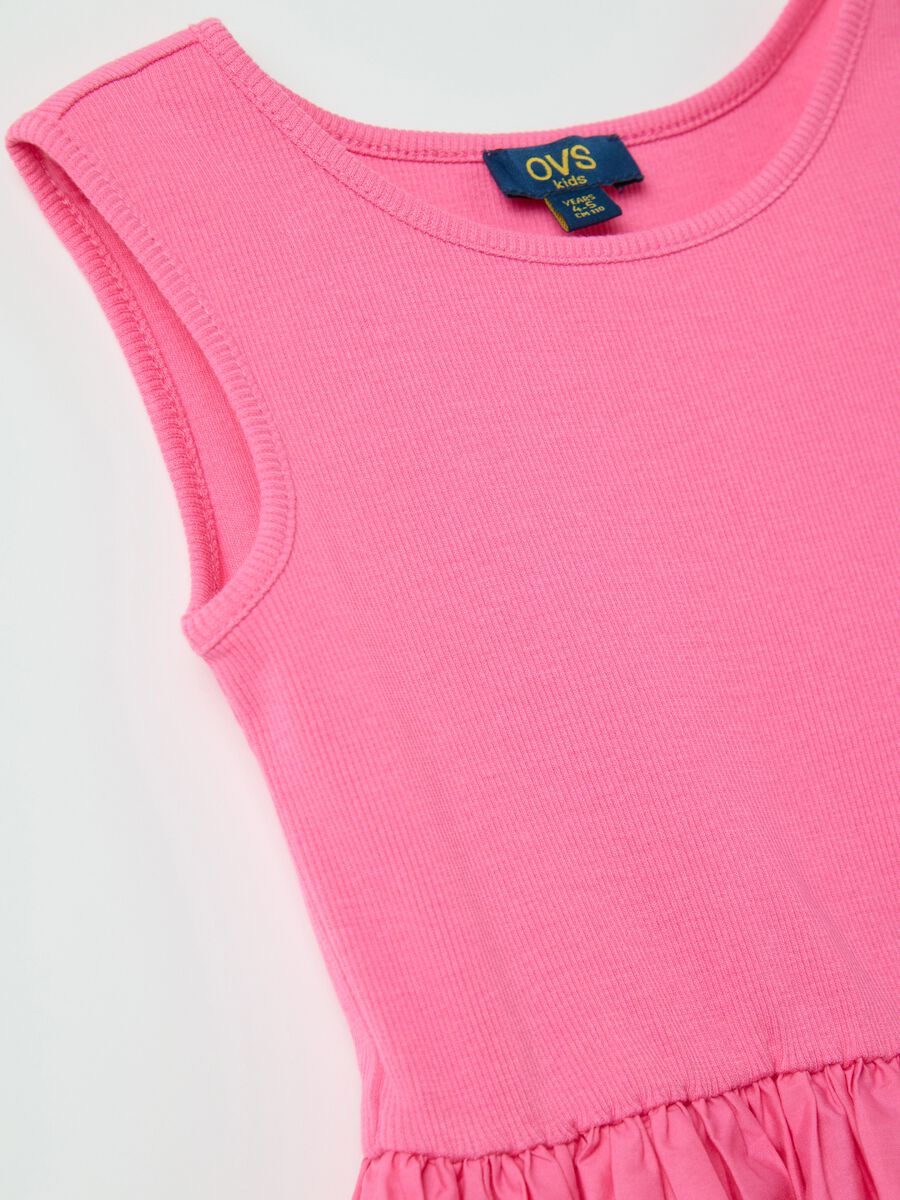 Girl's Pink Cotton Dress Regular Fit_3
