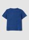 Blue short-sleeve cotton-blend T-shirt_1