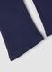 Pantaloni flare blu in cotone organico elasticizzato per bimba_3