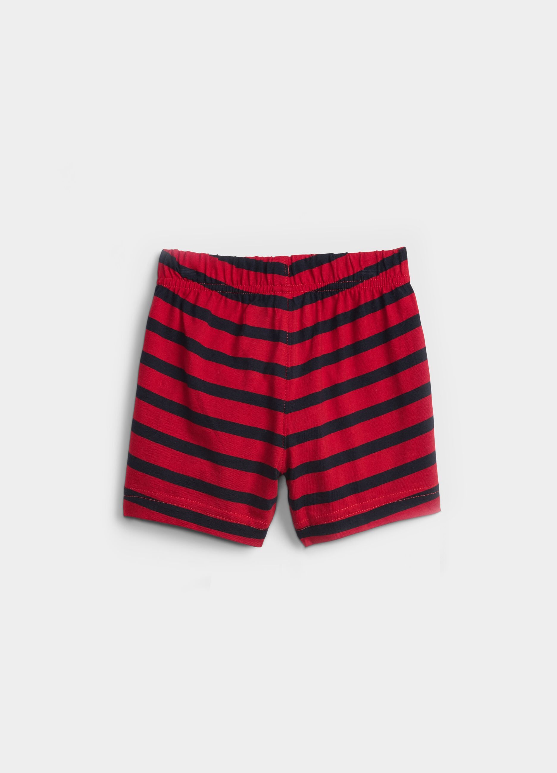 Shorts in striped cotton