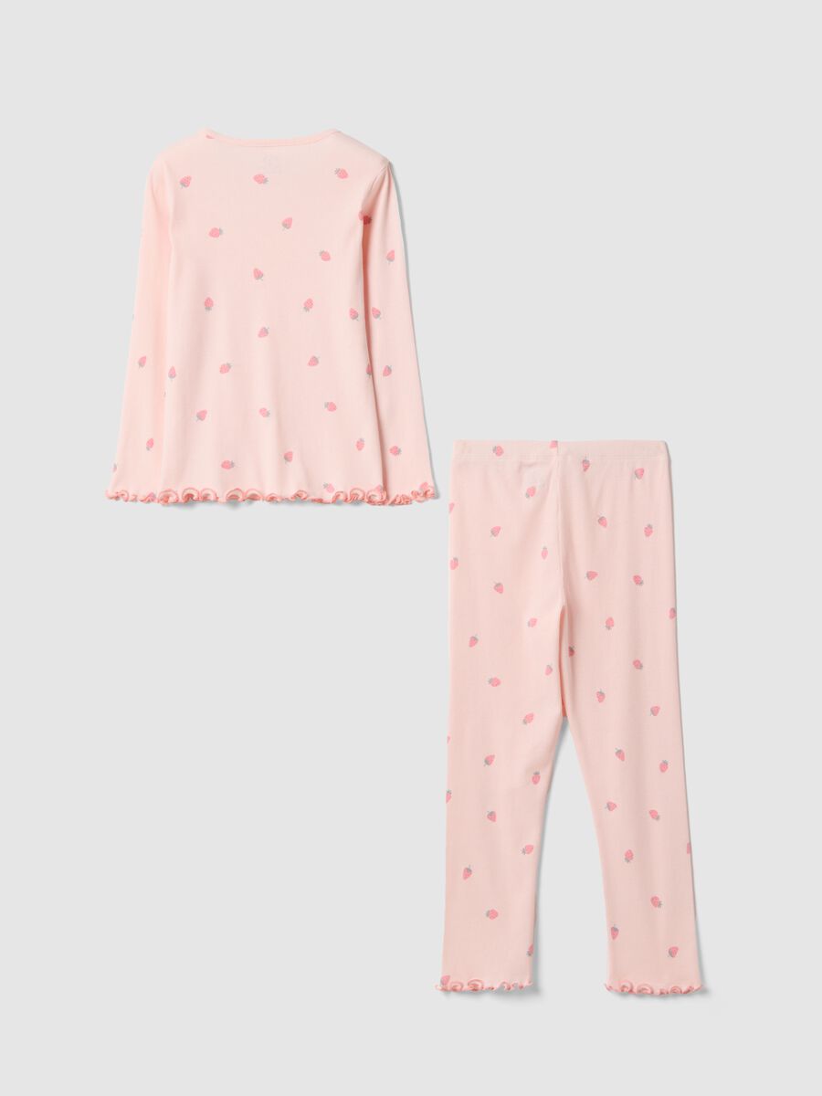 Long Pink Pajamas in Organic Cotton_1