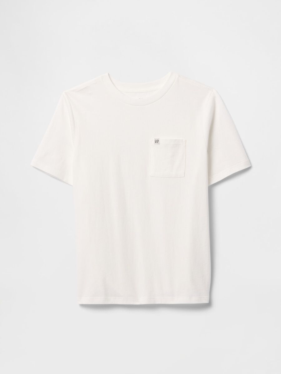 White short sleeve cotton t-shirt_0