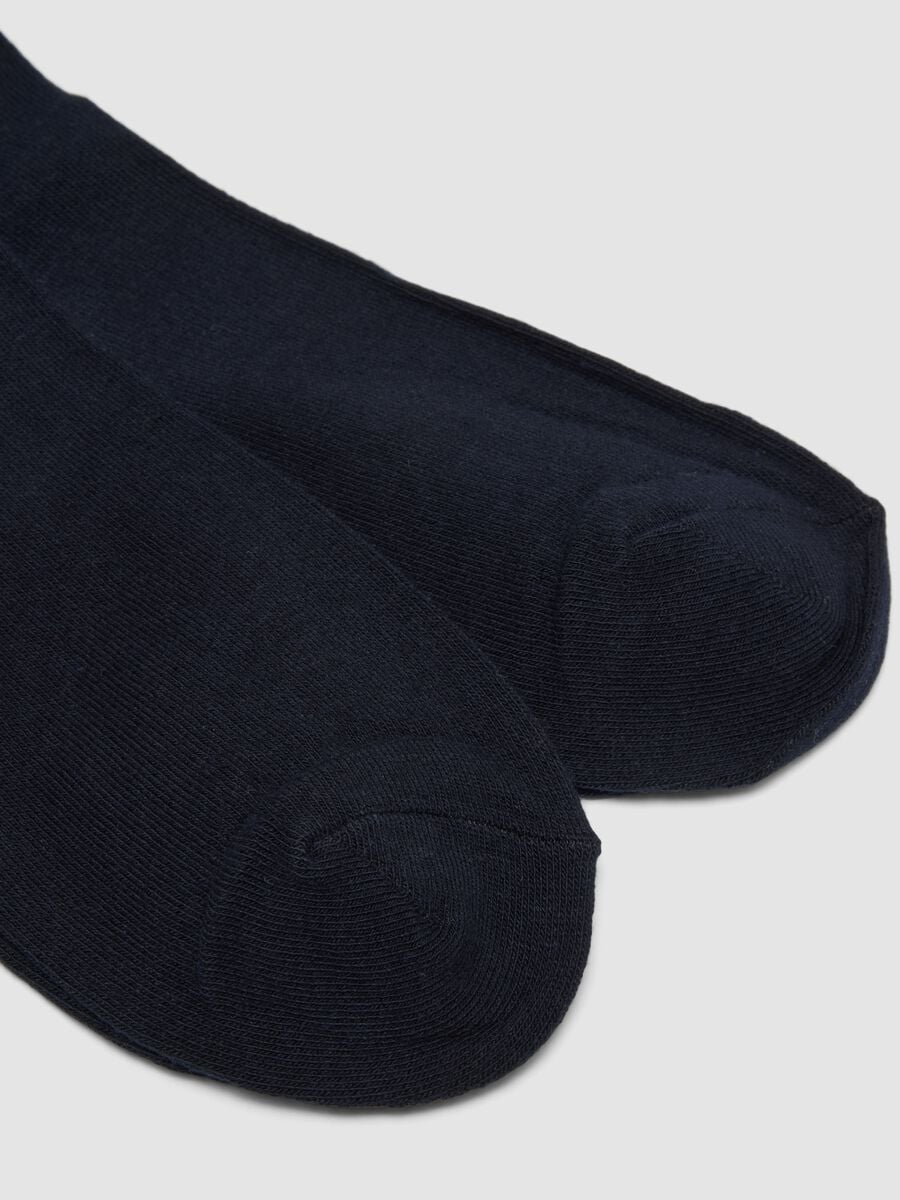 3-pack of long blue socks in stretchy organic cotton_1