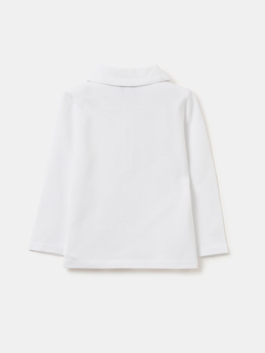 Long-sleeved polo shirt in organic cotton_1