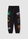 Fleece joggers with NBA crests print_0