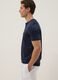 Blue pure cotton regular-fit T-shirt_3