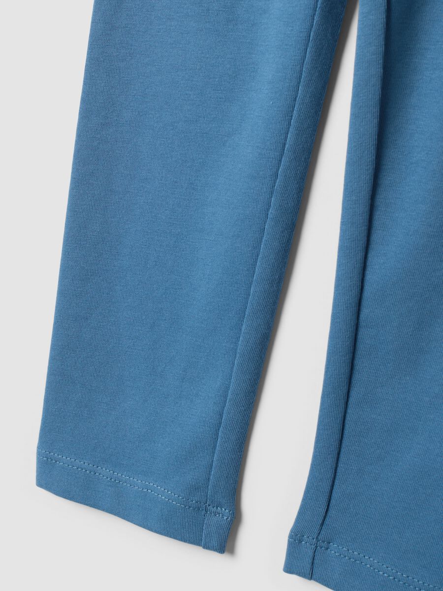 Leggings azzurri in cotone elasticizzato skinny fit_3