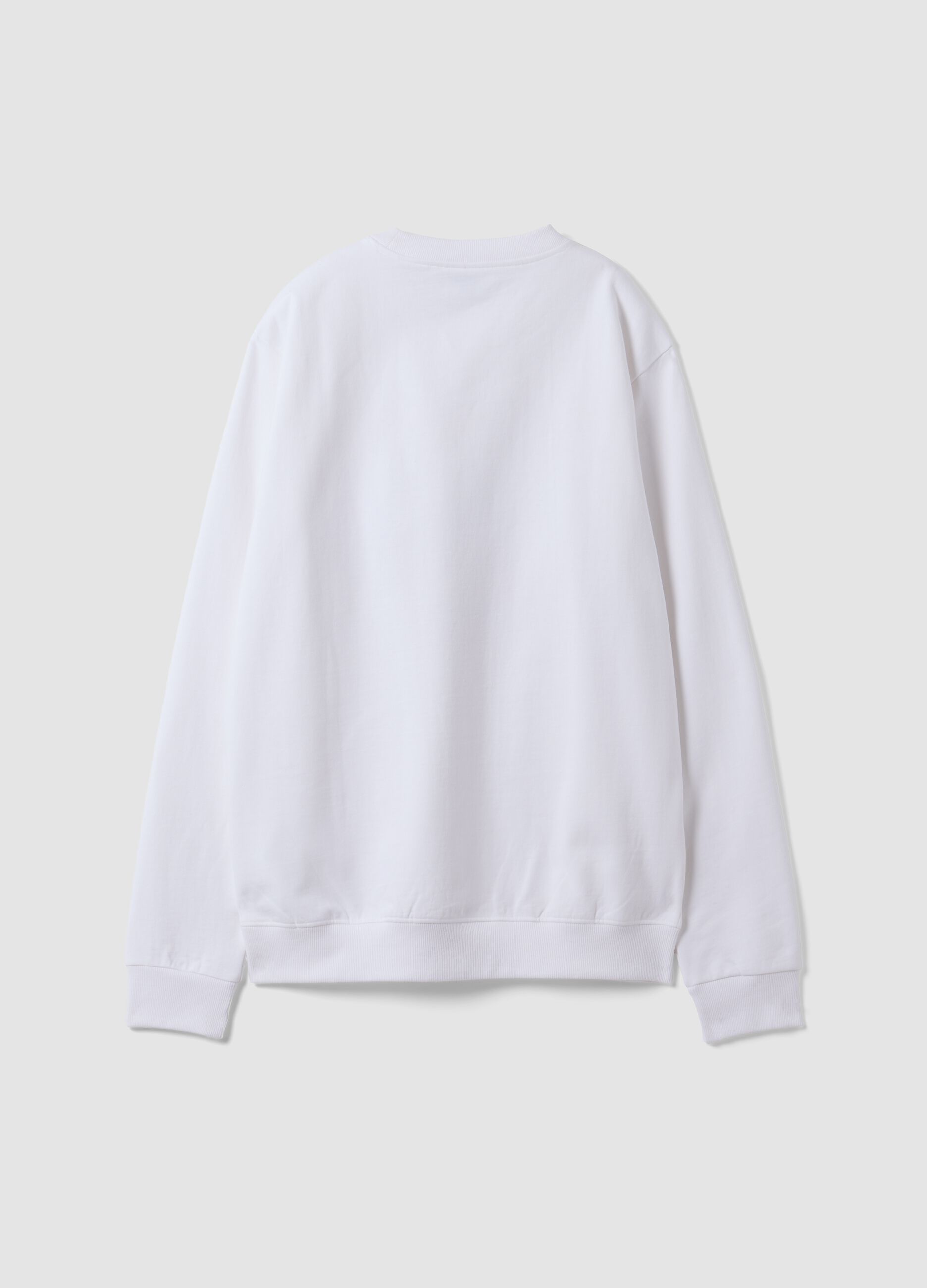 White 100% cotton sweatshirt with Simpsons print