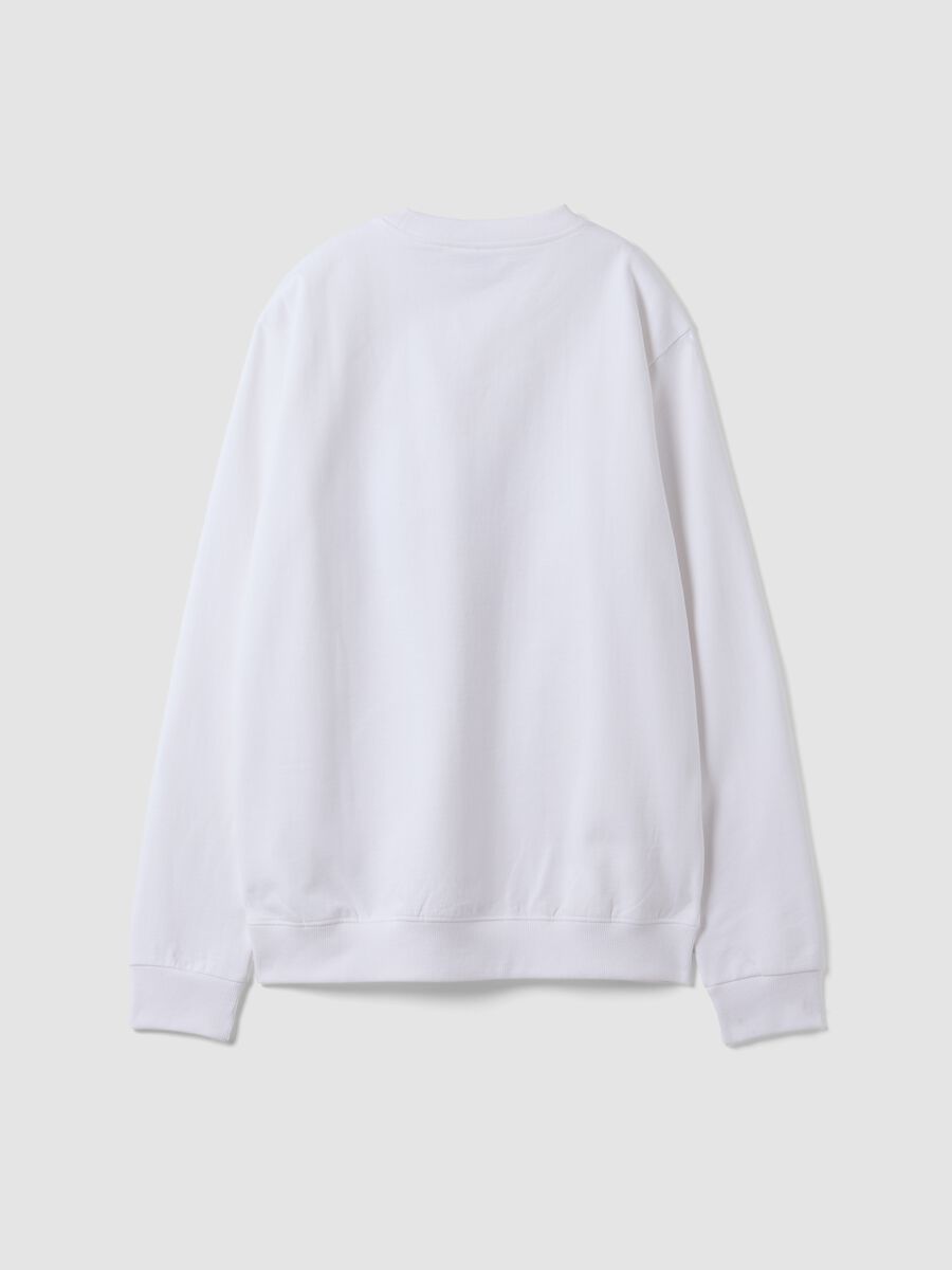 White 100% cotton sweatshirt with Simpsons print_6
