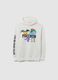 White cotton blend children's hoodie with Pokémon print_3