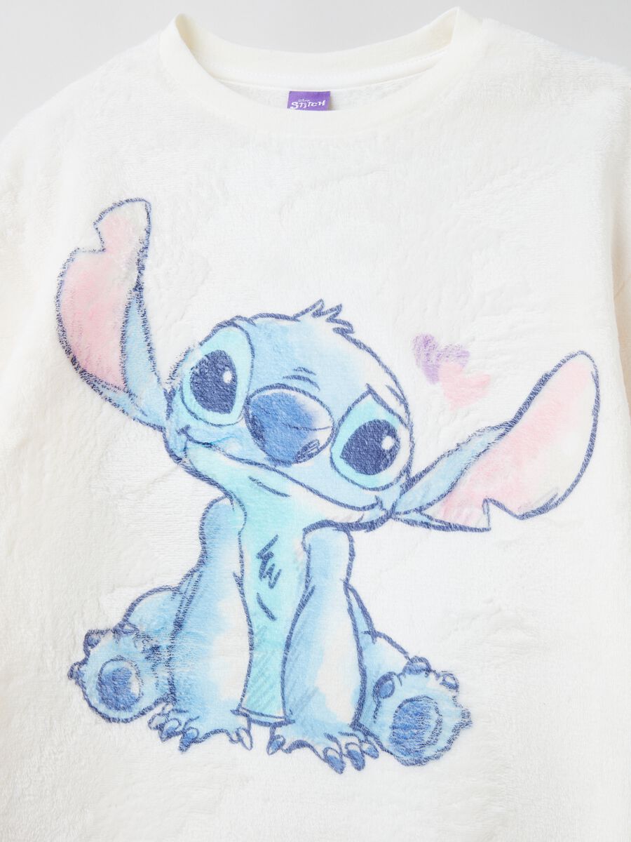 Pigiama in pile Tie Dye con stampa Stitch_2