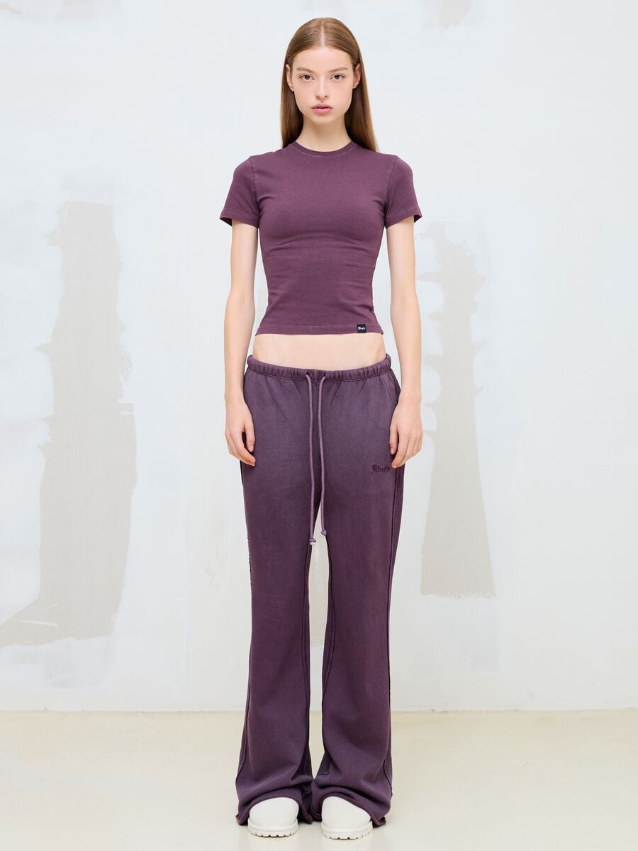 Flare Sweatpants Sunfaded Burgundy_4