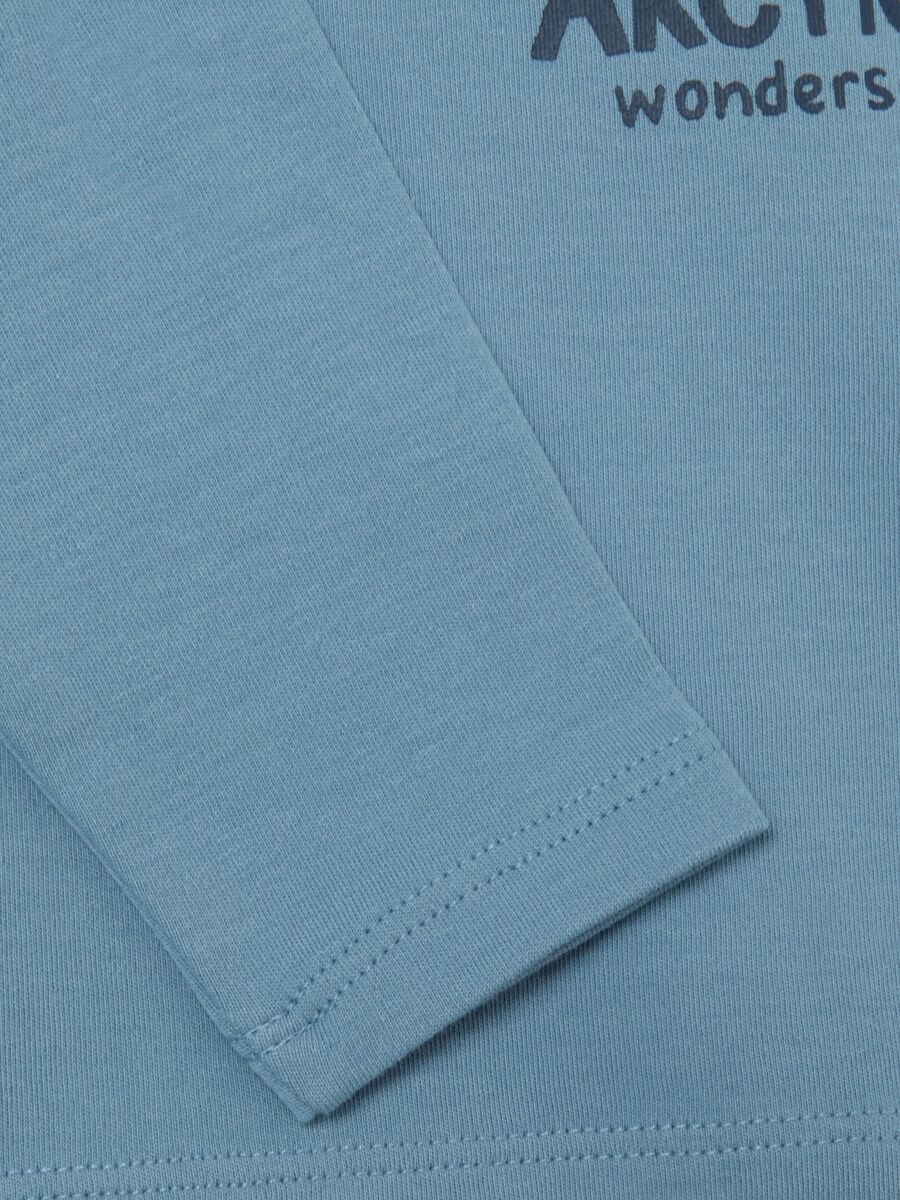 Maglia azzurra da bimbo a collo alto in puro cotone regular fit_3