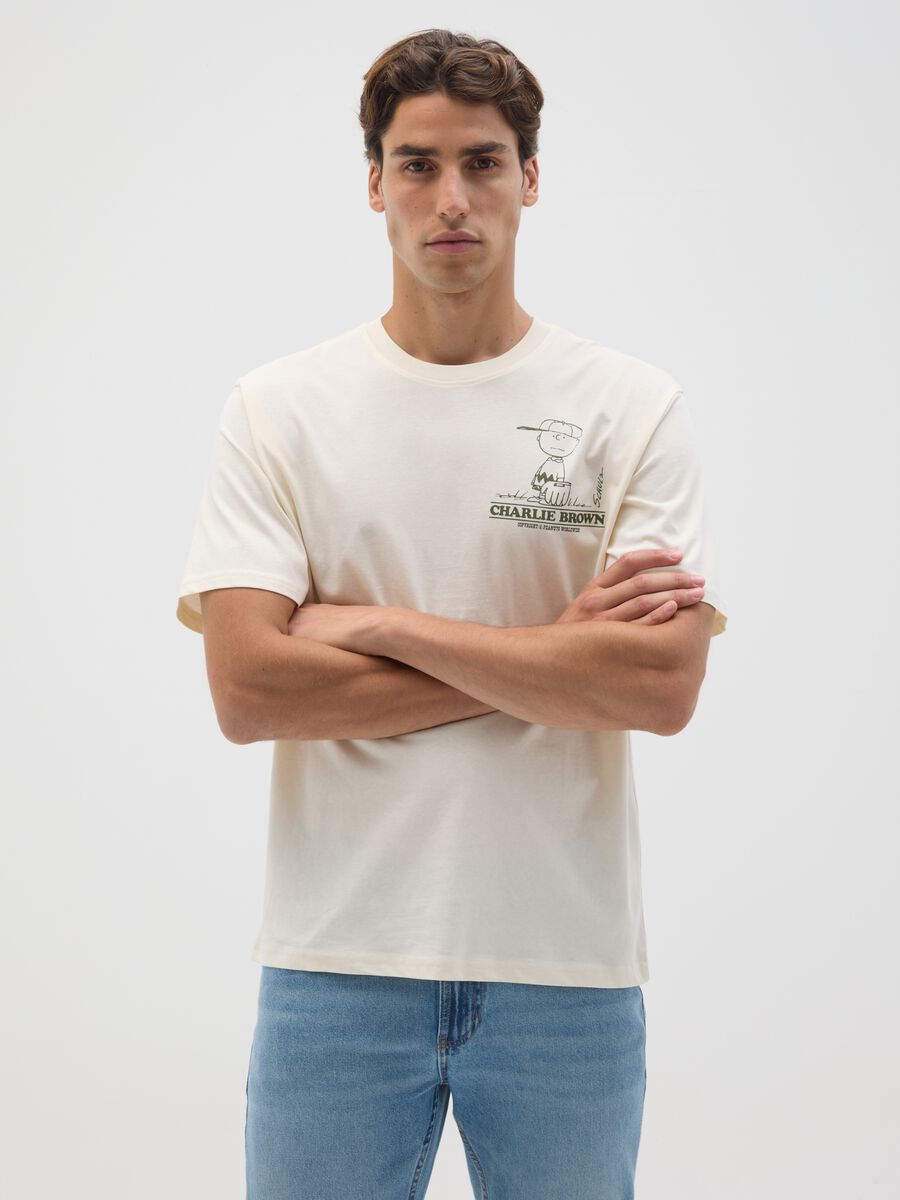 Beige Pure Cotton Relaxed Fit T-Shirt_0