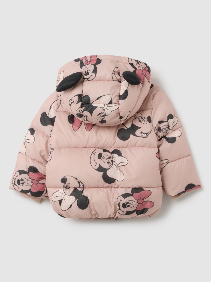 Giacca imbottita rosa da neonata con stampa Minnie_1