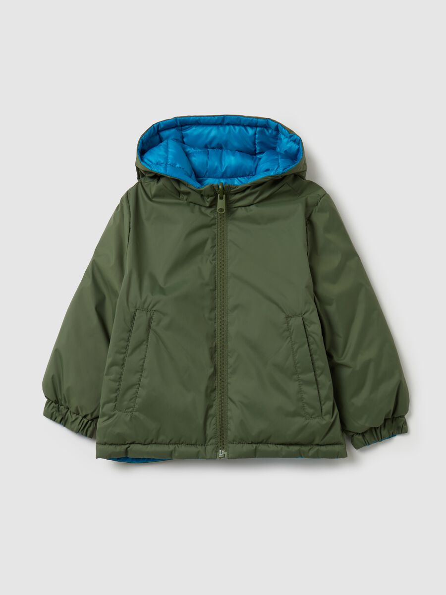 Piumino ultralight reversibile con cappuccio_0