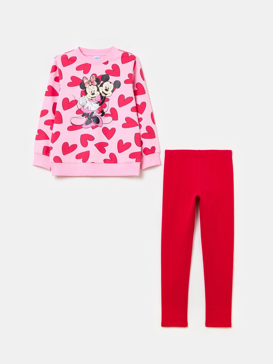 Jogging set con stampa Minnie e Topolino_0