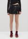 Black regular fit mini skirt with zip_2