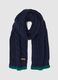 Blue Children's Scarf with Cable Pattern_0