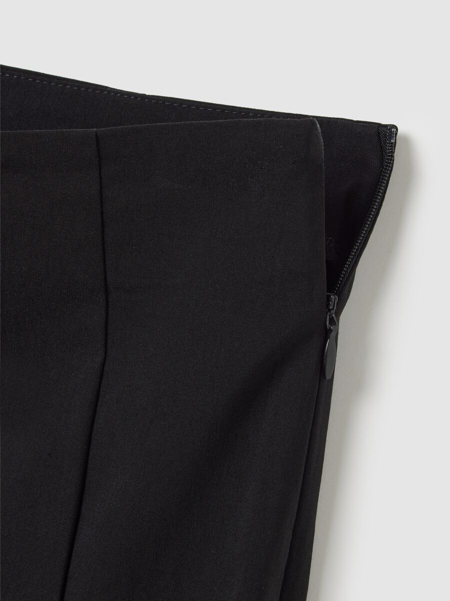 Black viscose blend skirt regular fit_5