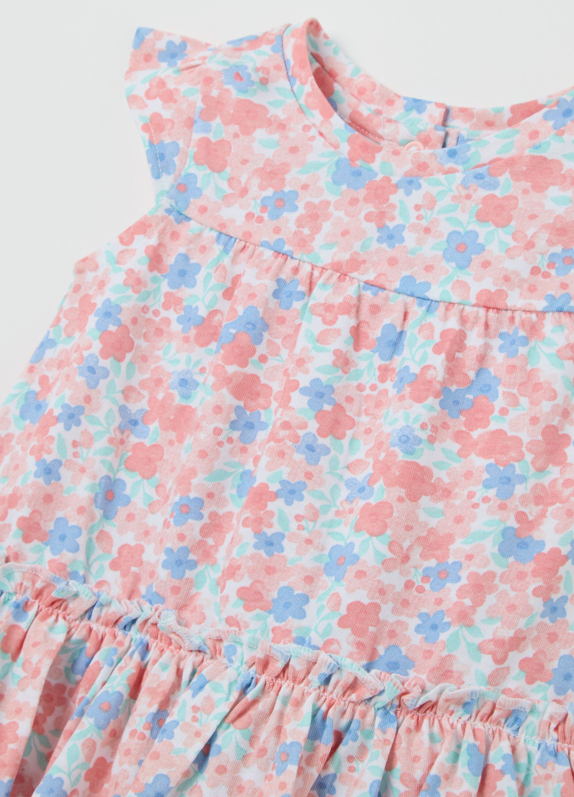 Pagliaccetto a fiori in cotone