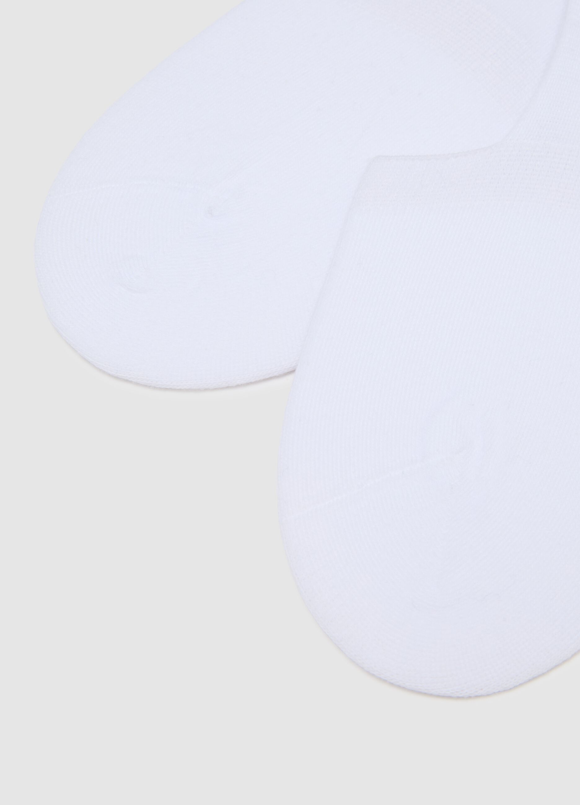 White Cotton Blend Socks