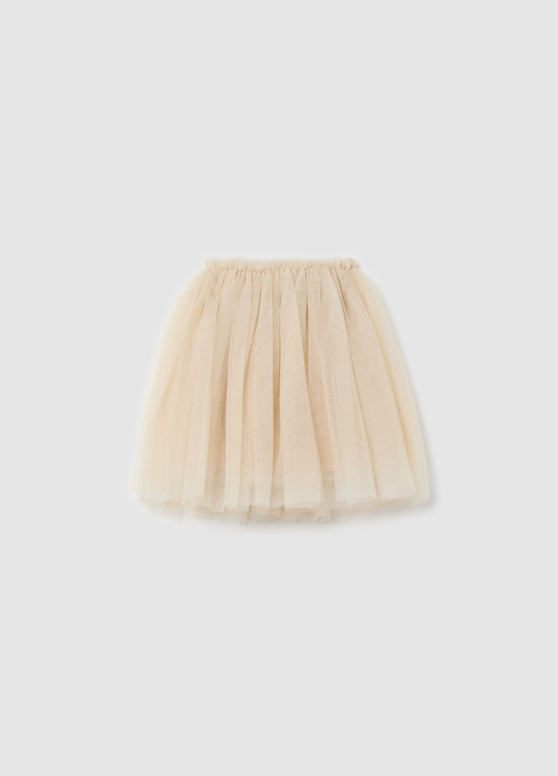 Gonna in tulle con glitters 