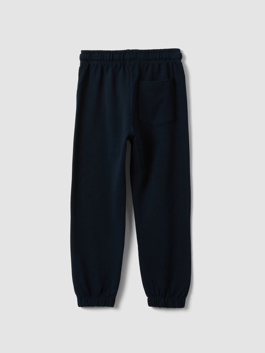 Children's regular fit blue pure cotton trousers_1
