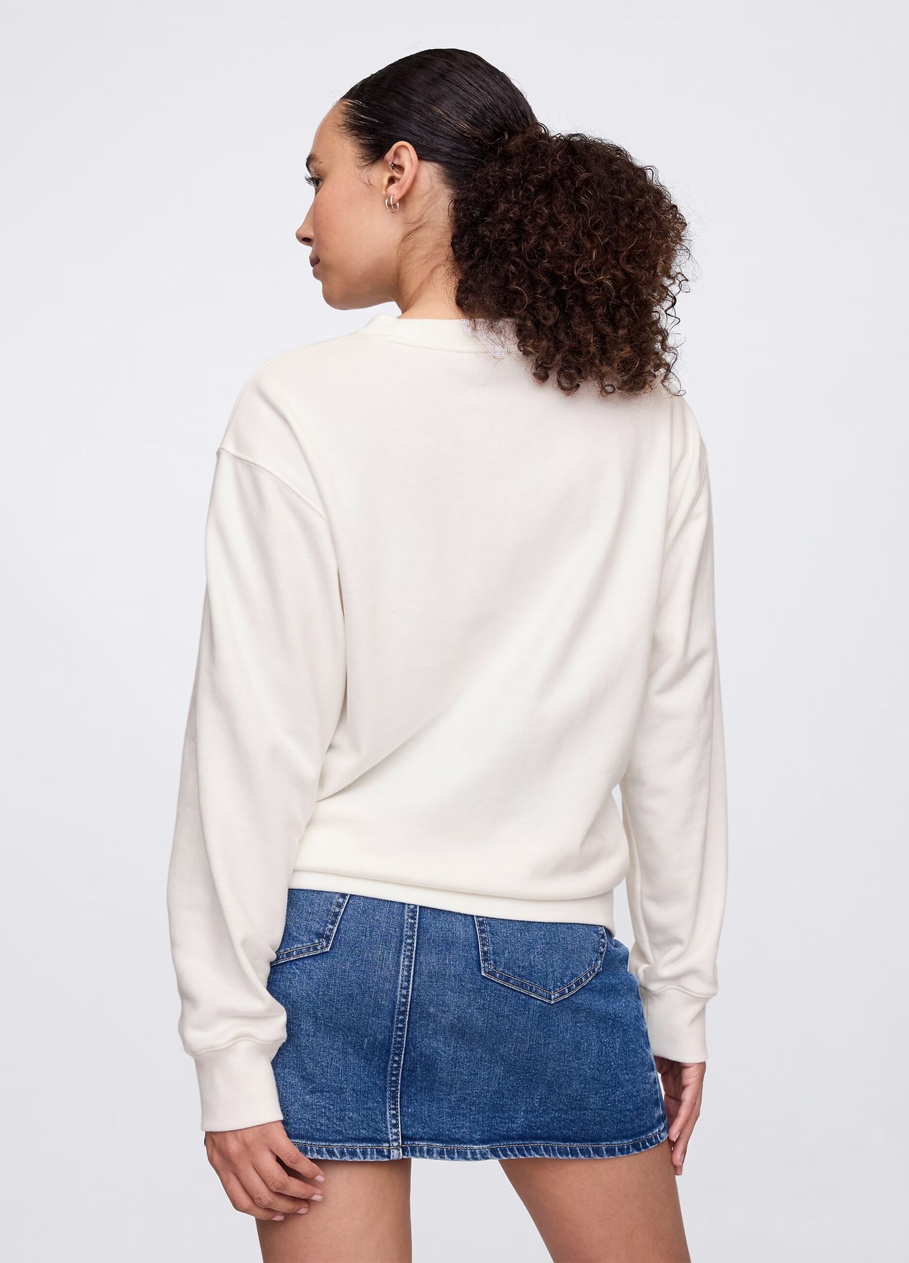 White sweatshirt with logo
