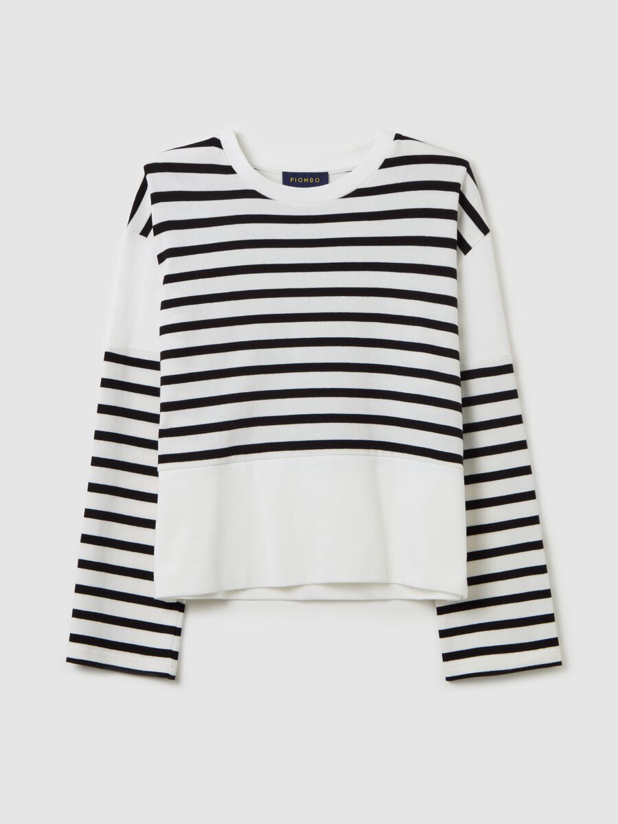 Long-sleeved T-shirt in striped cotton_4