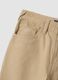 Pantaloni beige in cotone elasticizzato relaxed fit per bambino_3