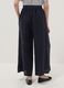 Blue pure linen wide-leg trousers, regular fit_2