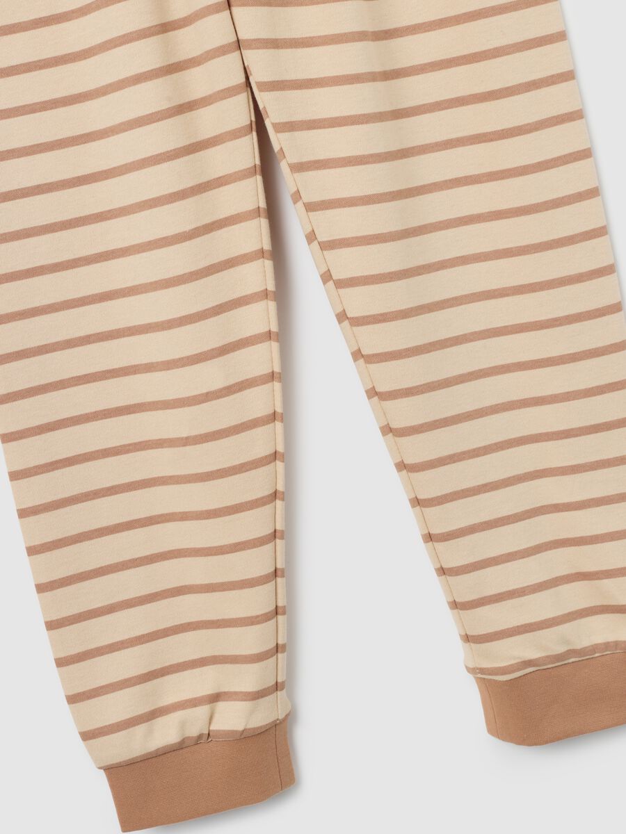 Children's pure cotton beige pyjamas regular fit with print_3