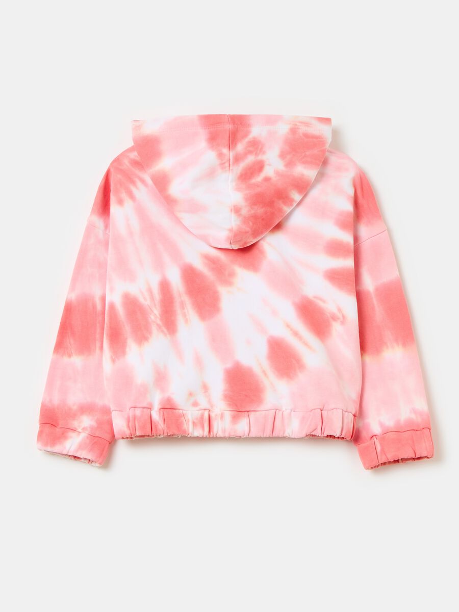 Full-zip tie-dye sweatshirt with hood_1