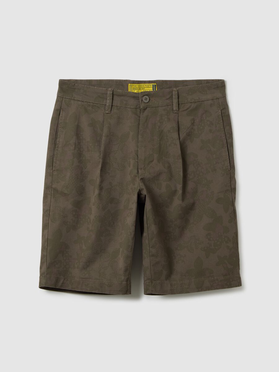 Men's Brown Cotton Bermuda Shorts Regular Fit_4