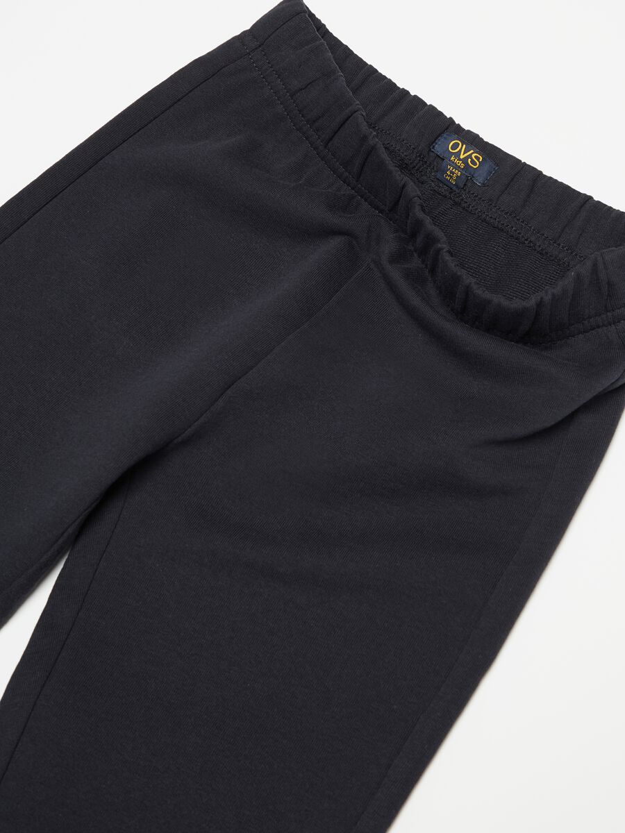 Fleece joggers with elasticated edging_2