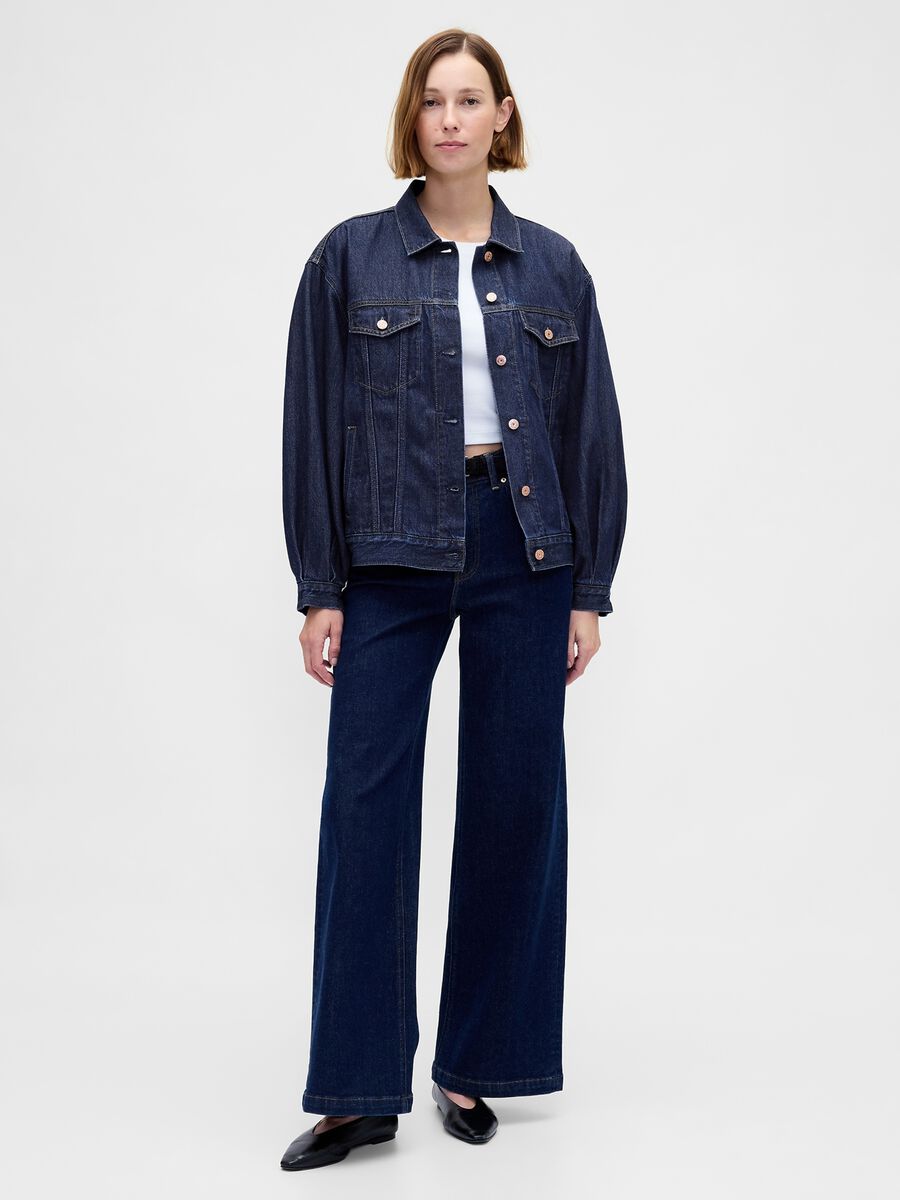 Blue Denim Jacket in Cotton and Lyocell_2