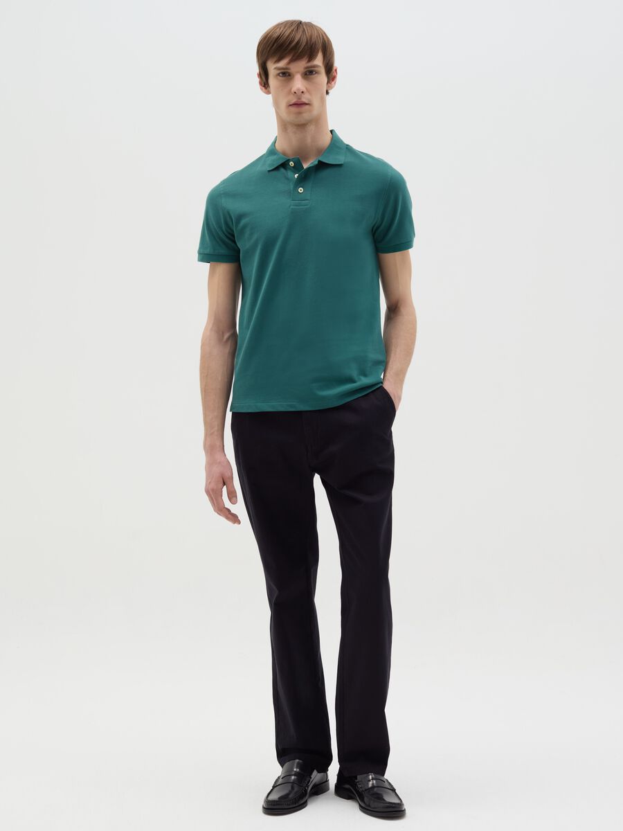 Polo shirt in organic cotton piquet_1
