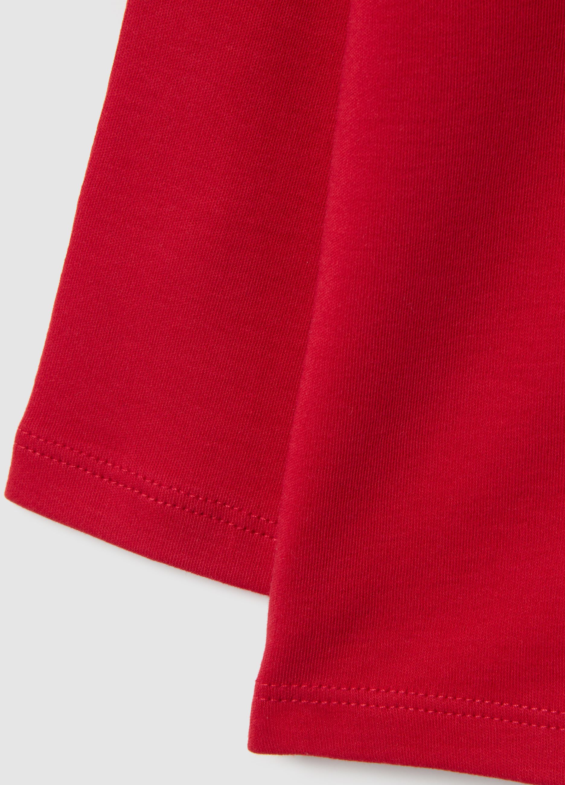 Polo da bambino in puro cotone rosso regular fit