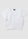 Girl's regular fit short sleeve white pure cotton shirt_3