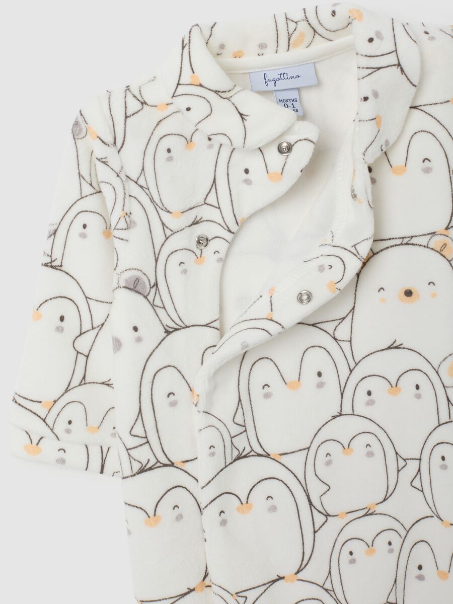 Tutina da neonato in misto cotone multicolor con stampa_2