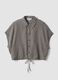 Camicia crop a quadretti multicolor in cotone elasticizzato_4