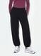 Pantaloni jogger neri in misto cotone con coulisse_1