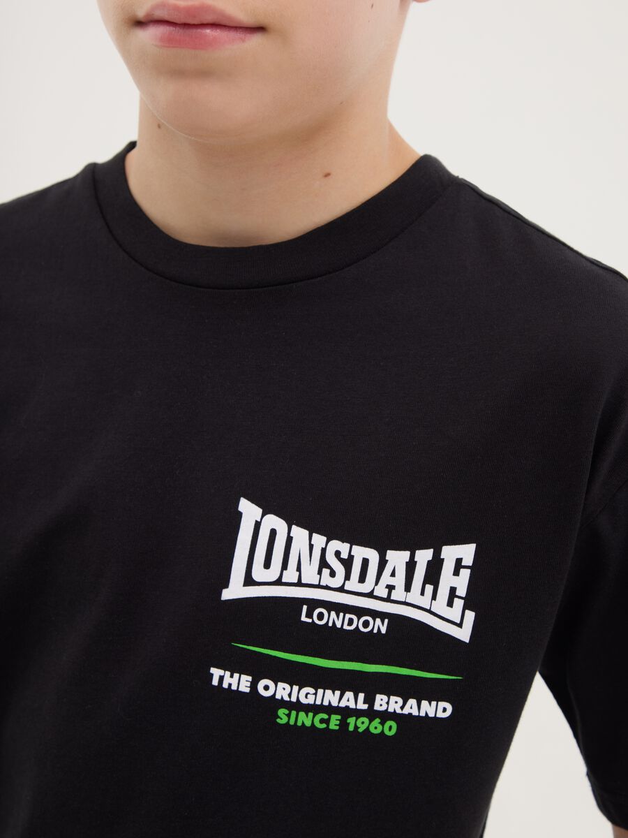 Lonsdale Black T-shirt with Boxing Gloves Print_1