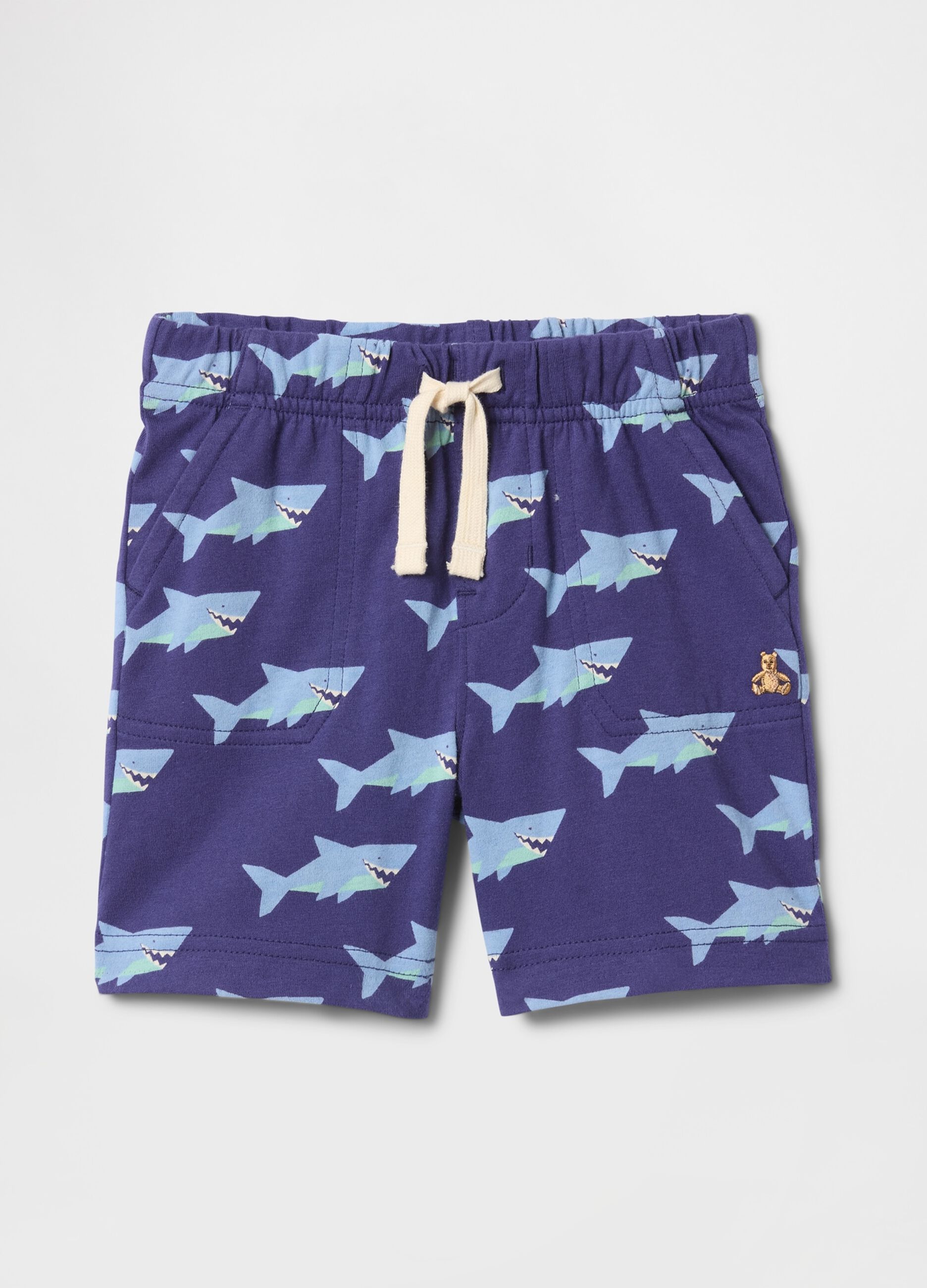 Blue Shorts with Shark Print Kids 2025