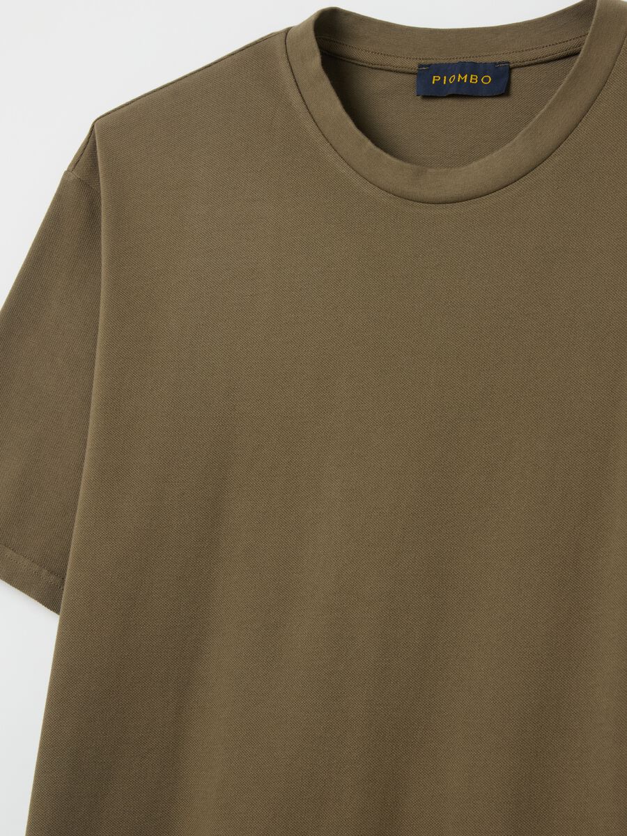 Solid colour cotton T-shirt_5