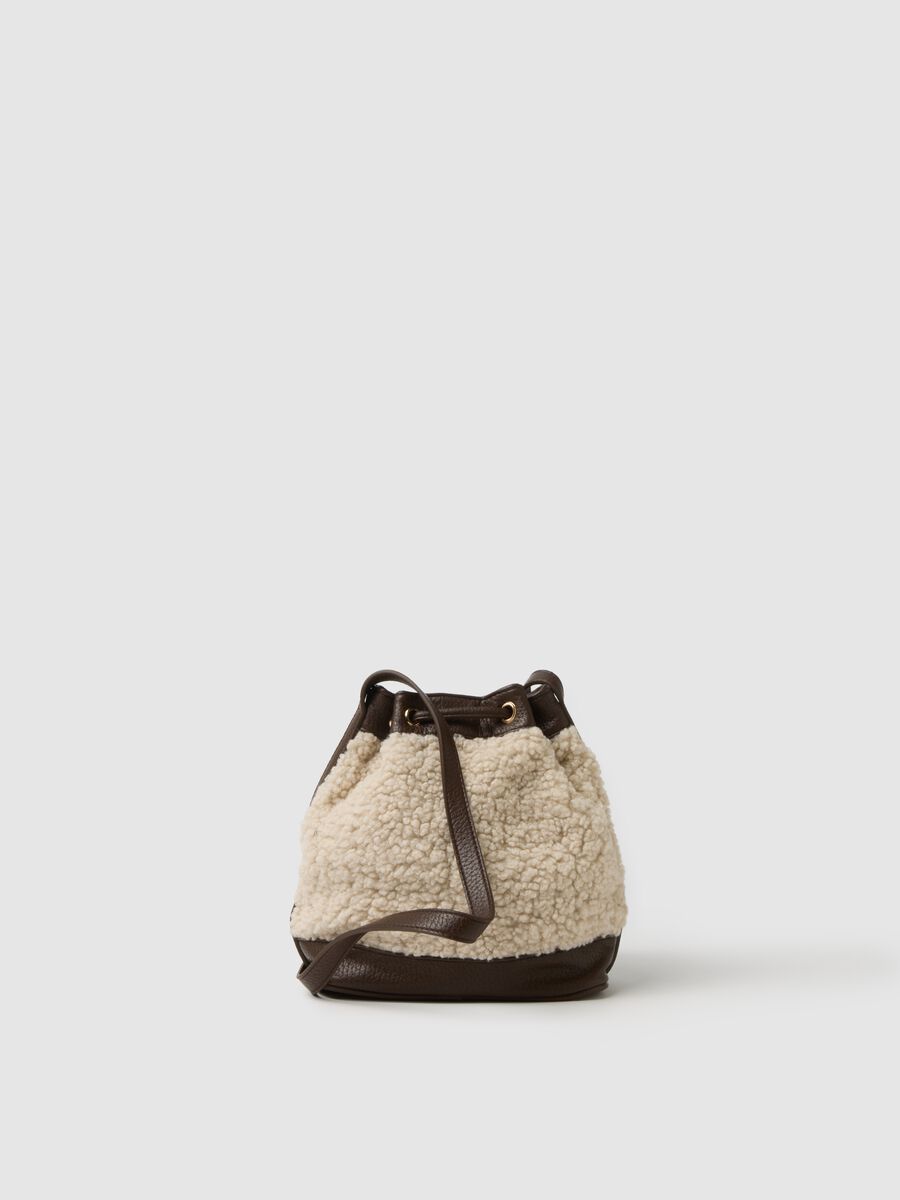 Beige bag with brown details_0