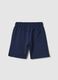 Boys' Regular Fit Blue Pure Cotton Shorts_1